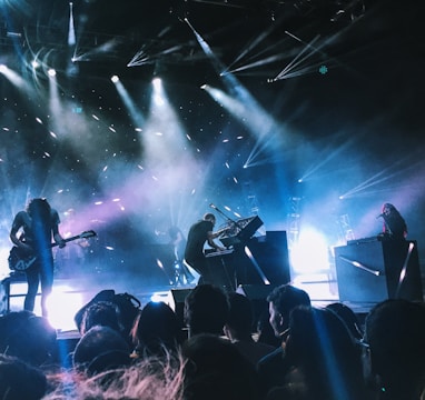 music band playing on stage