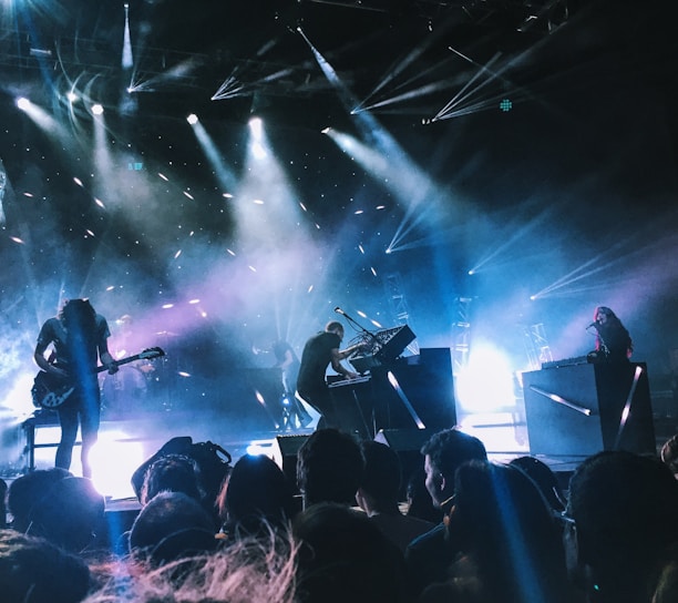 music band playing on stage