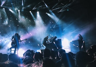 music band playing on stage