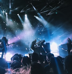 music band playing on stage