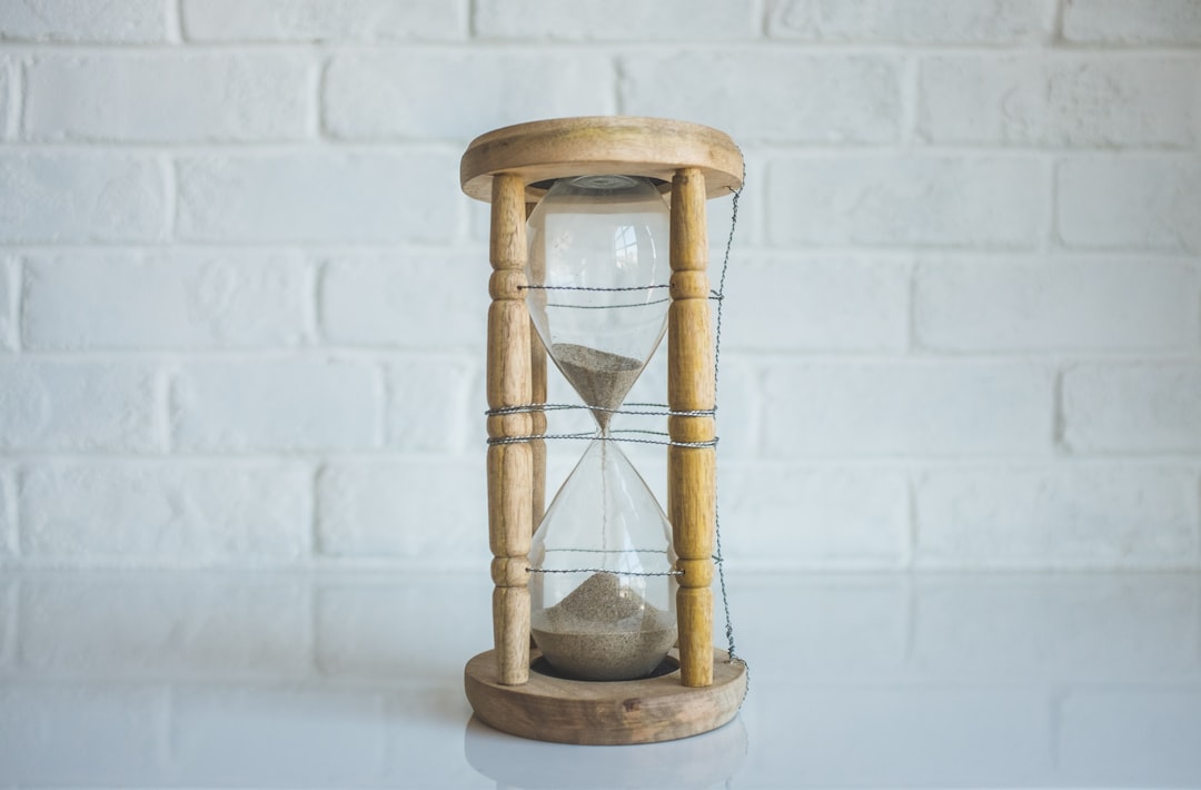 Sand in an hourglass