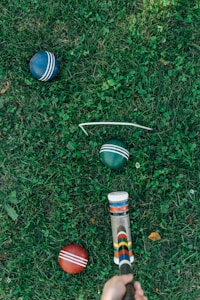 person playing croquet