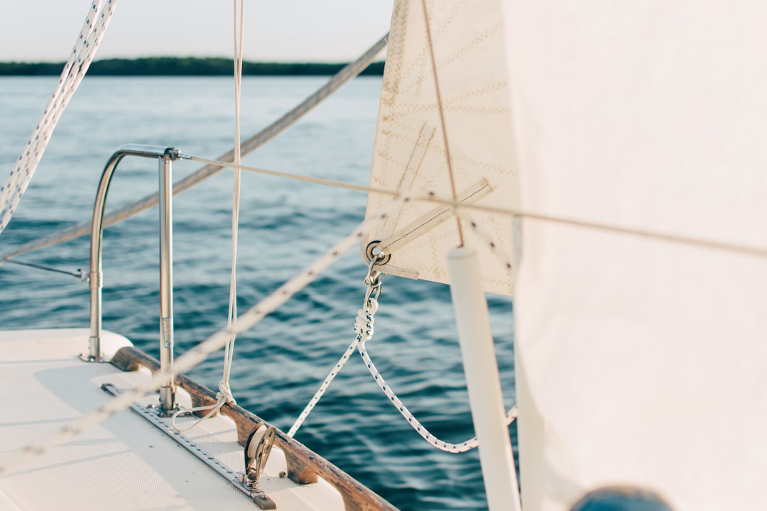 white and gray boat on body of water, Lines and sails