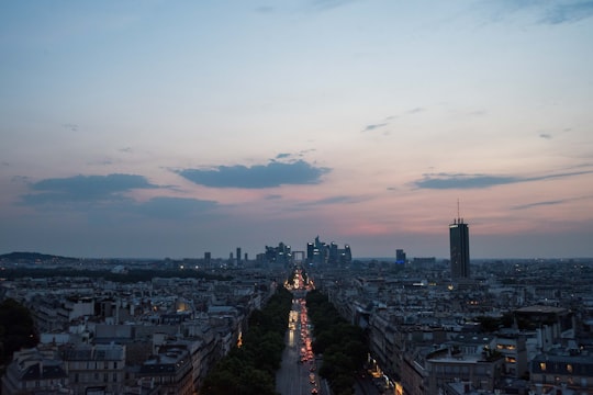 aerial photography of houses in Arc de Triomphe France