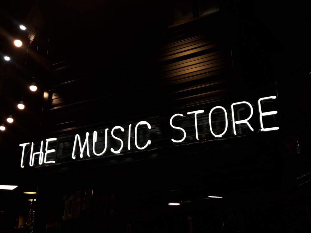 La façade du magasin de musique