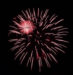 pink fireworks photography