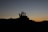 silhouette of people standing on highland during golden hours