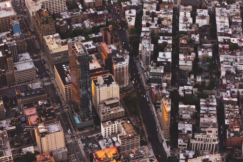 fotografia aérea de edifícios