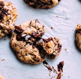 close-up photo of baked cookies