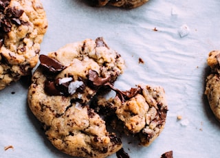 close-up photo of baked cookies