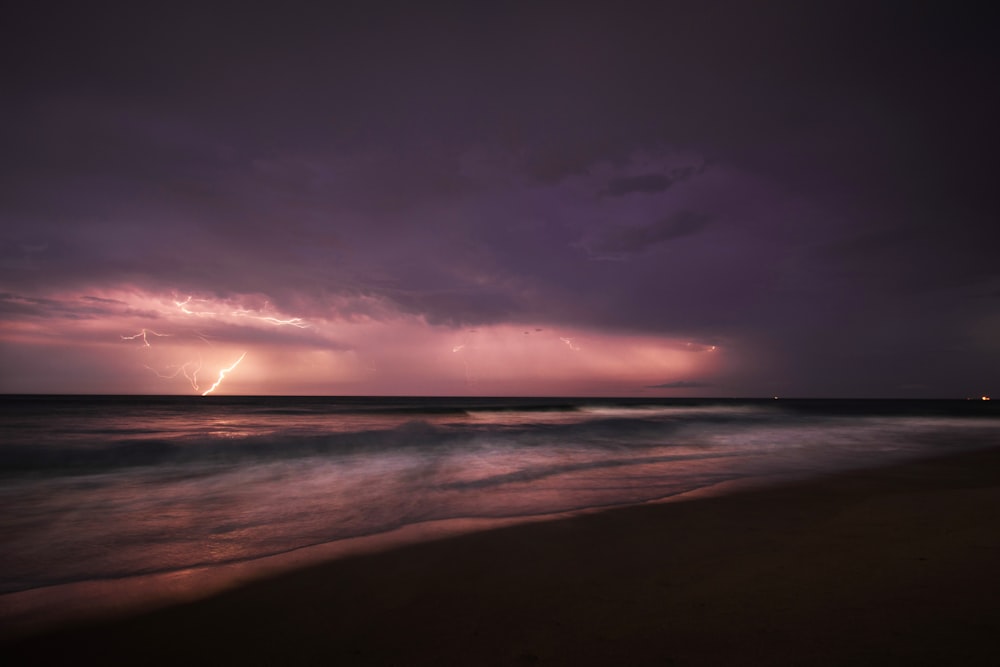 lightning on ocean