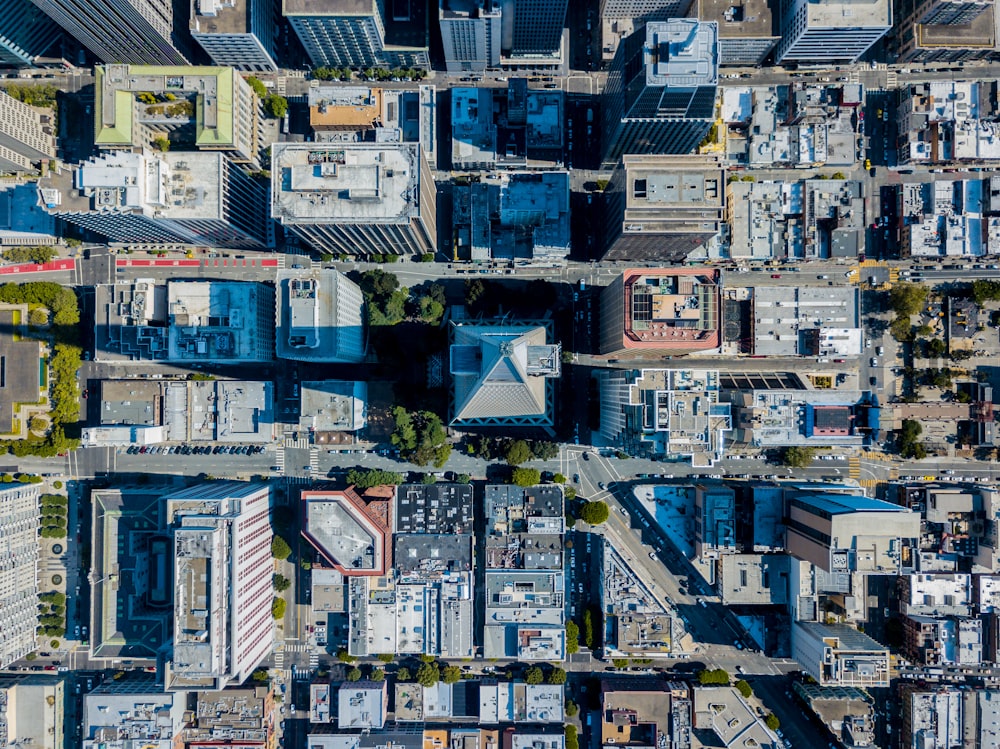 aerial view of high-rise buildings