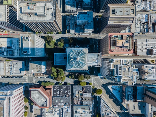 aerial view of buildings during daytime in Transamerica Pyramid United States
