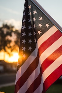 selective focus photo of U.S.A. flag