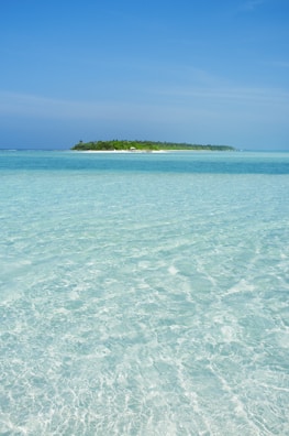 green island in the middle of the sea