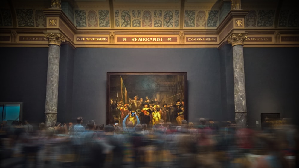 selective focus photography of group of people painting