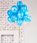blue balloons home decor