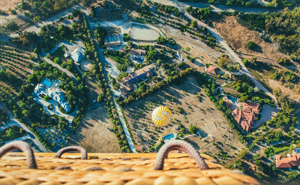 bird's eye view photography of town