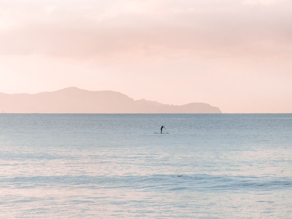 person paddle boarding during daytime