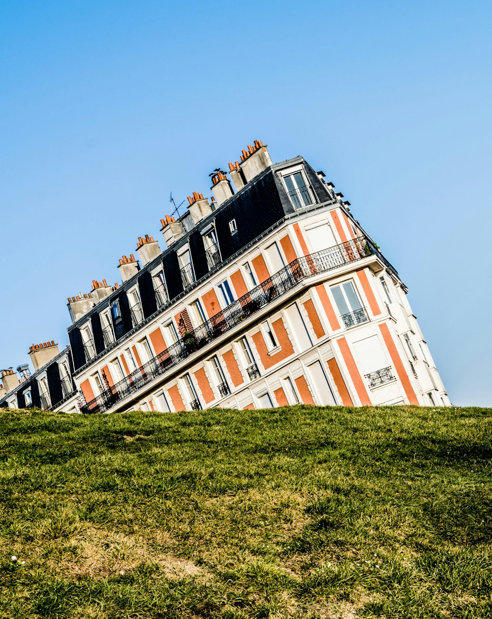 white and orange concrete building