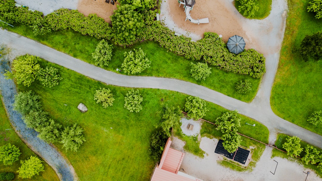 high-angle photography of village