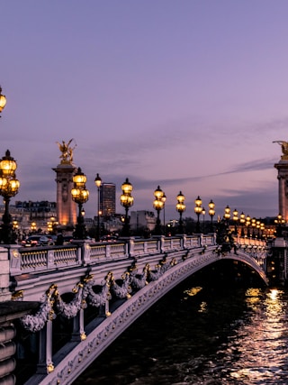 bridge during night time