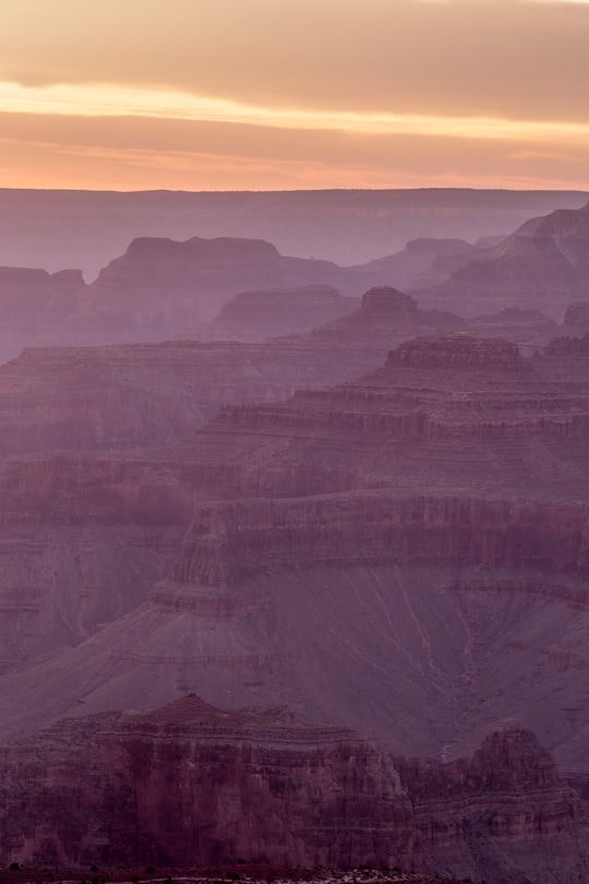 brown mountains under sunset in Grand Canyon National Park United States