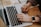 person using MacBook