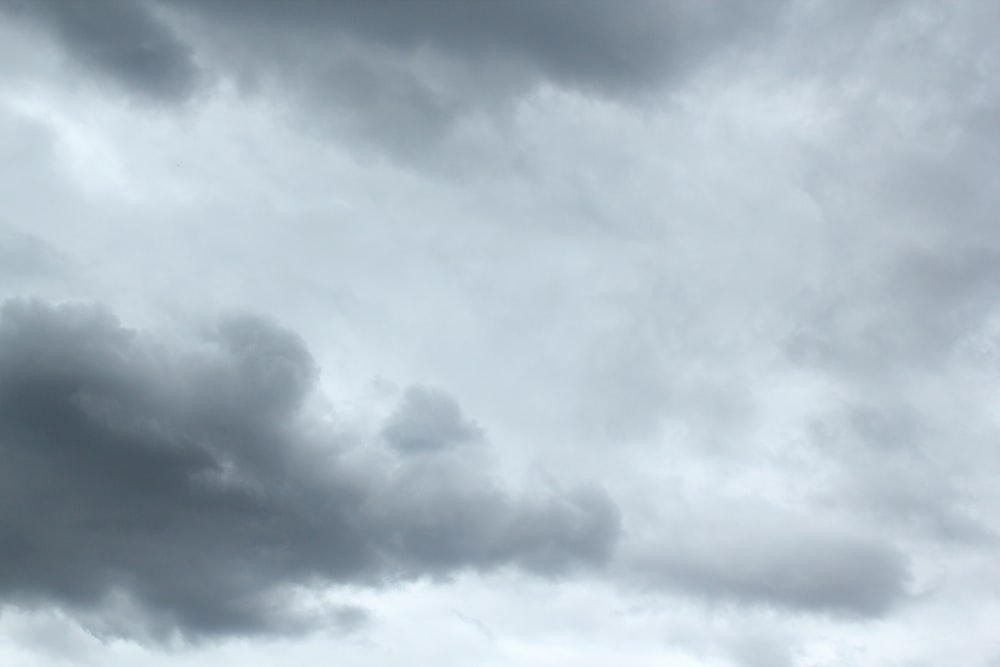회색 구름의 선택적 초점 사진