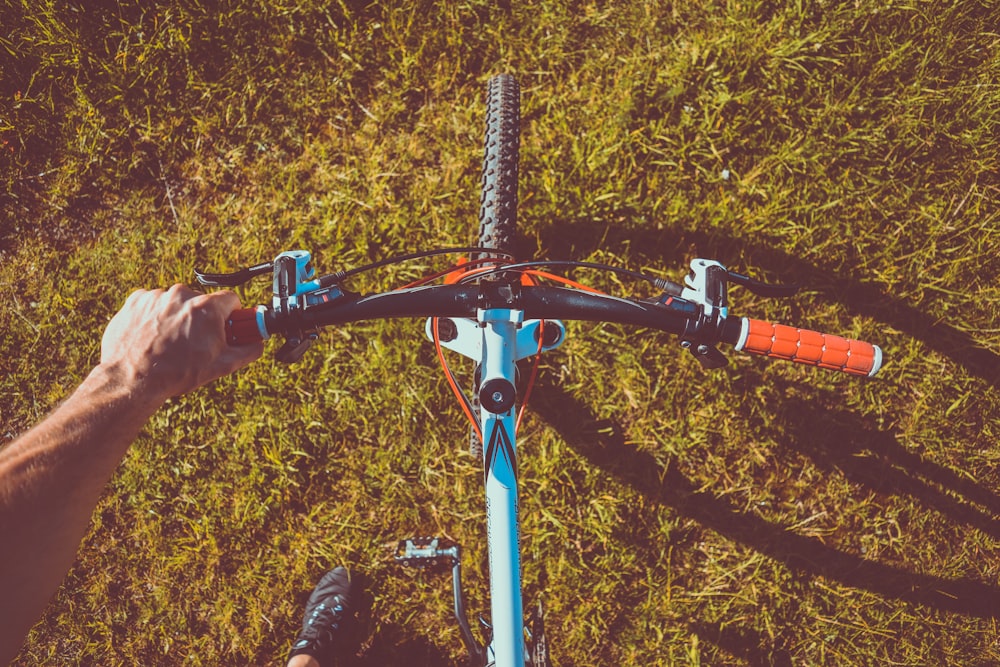 person riding on bike