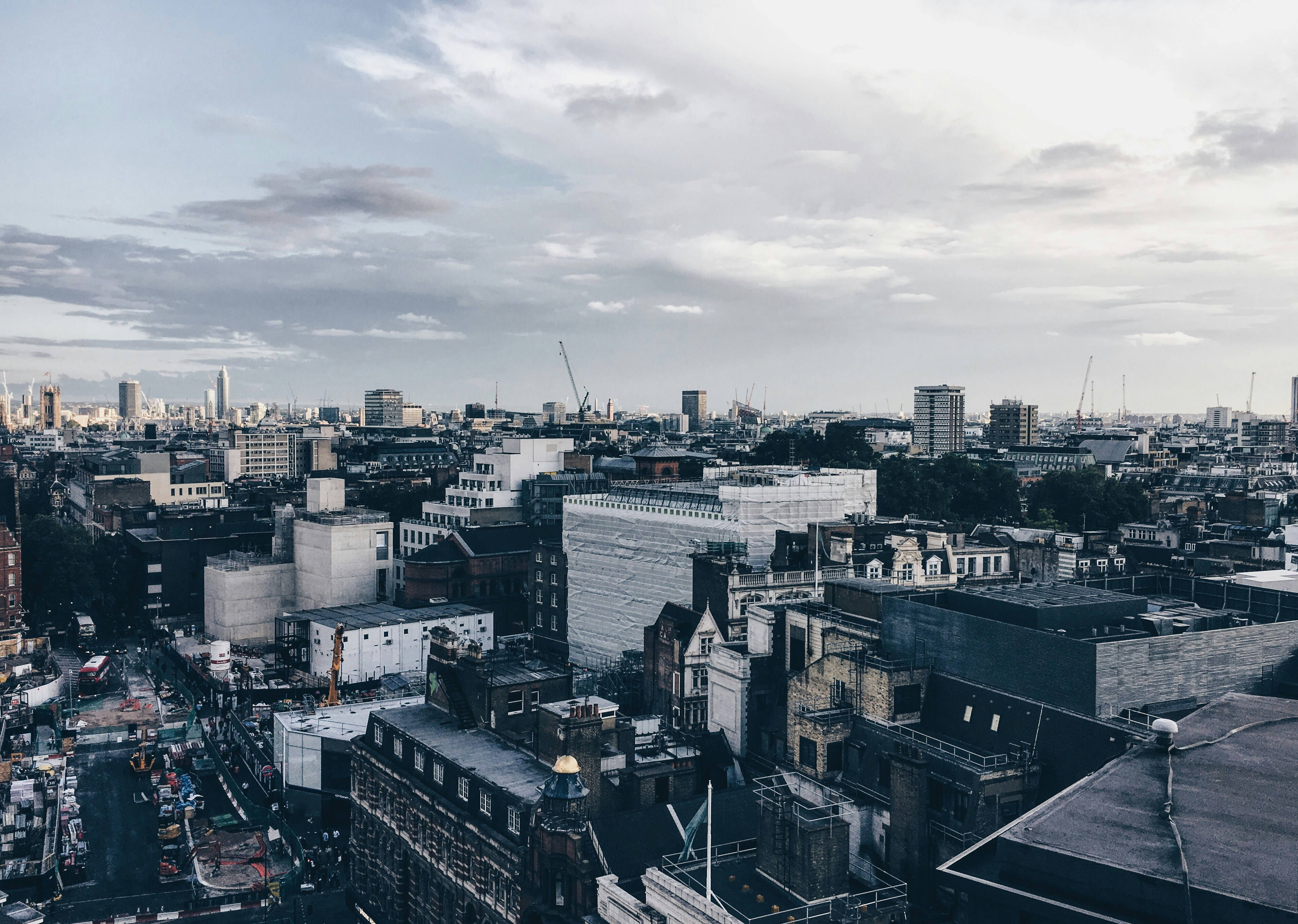 aerial photograph of city, West End View