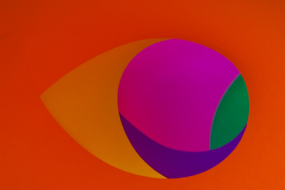 pink, orange, and purple abstract art