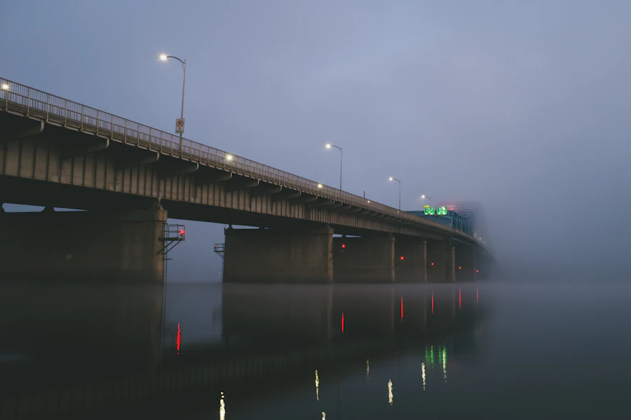The Pioneer Memorial Bridge over the Columbia River in the Tri-Cities, Washington