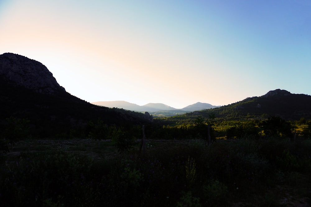 mountain during sunrise