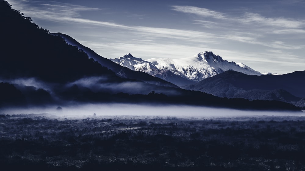 mountains covered with snow