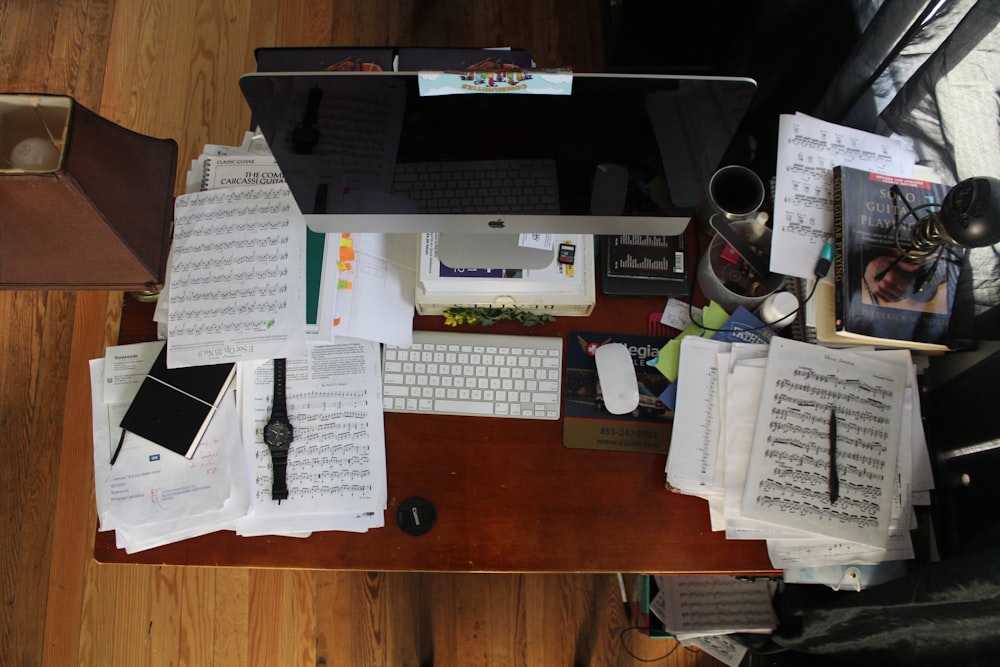 silver iMac with Magic Mouse and Keyboard