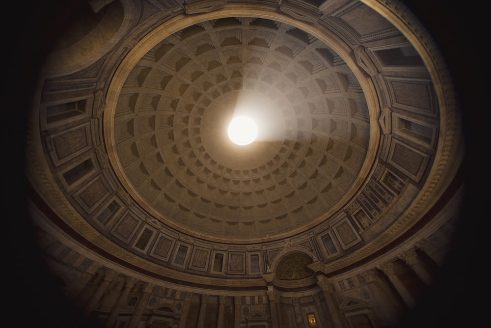 brown dome with hole on top