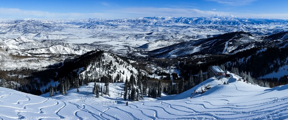 aerial view photography of snow covered mountains