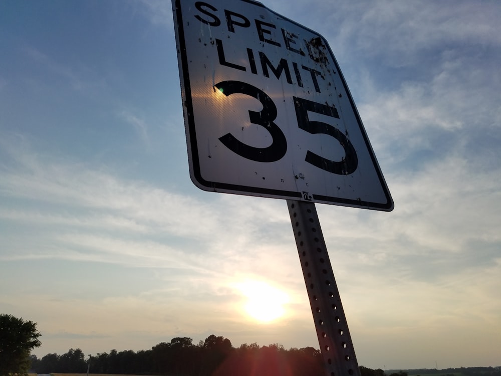 white road signage