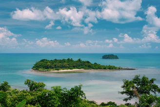 tree-covered islands during daytime aerial photo
