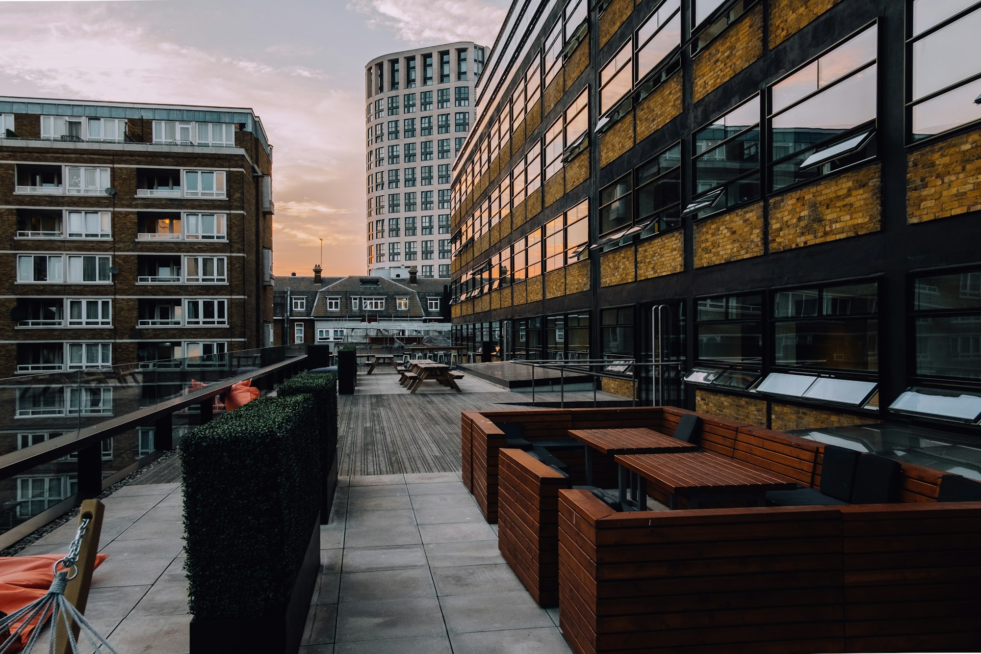 WeWork office patio