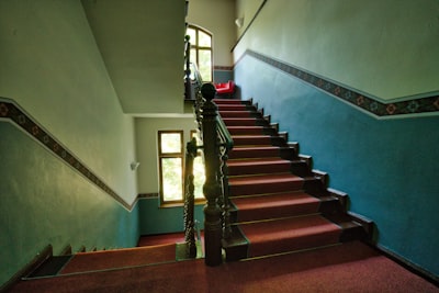empty brown staircase
