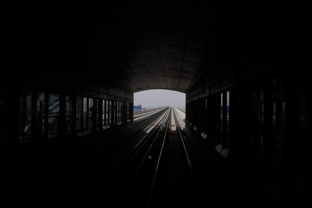 photography of underground subway