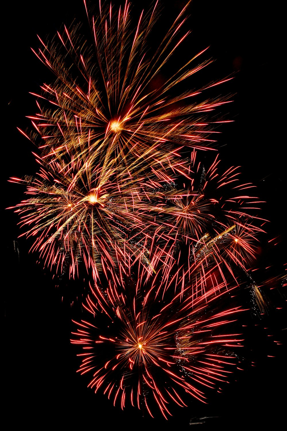 feux d’artifice rouges