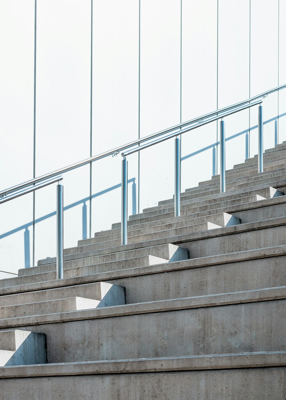 staircase with railings