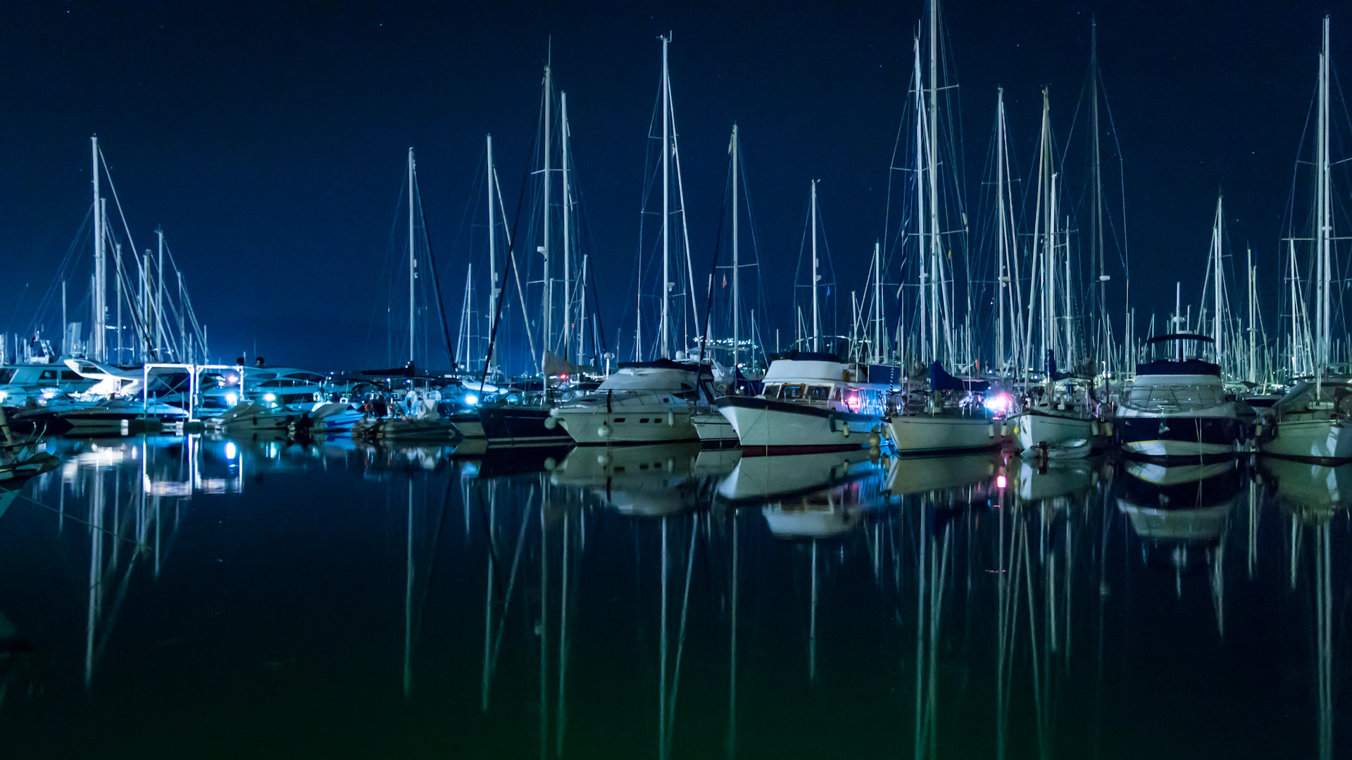 sailboats park on dock