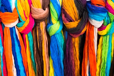 assorted-color textiles