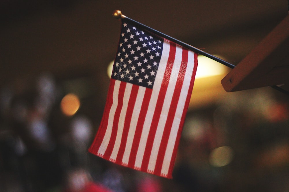 fotografia a fuoco selettiva del flaglet USA