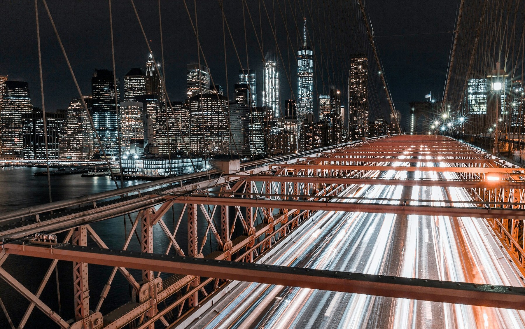 Bridge at night illustrating the network of internet providers across the United States