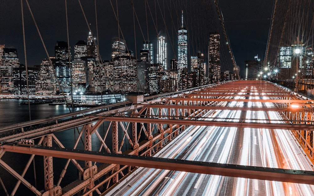 timelapse photo of bridge